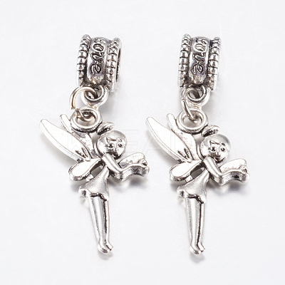 Tibetan Style Alloy European Dangle Charms PALLOY-F199-34AS-1