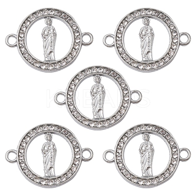 Alloy Connector Charms with Crystal Rhinestone FIND-YW0003-48-1