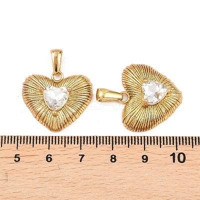 304 Stainless Steel Rhinestone Pendants STAS-P438-32G-1