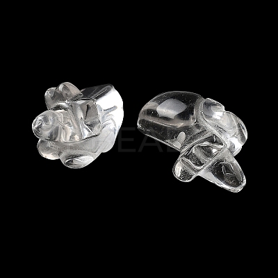 Natural Quartz Crystal Carved Half Hole Beads G-K367-02D-1