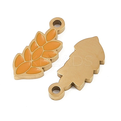 Vegetables 304 Stainless Steel Enamel Charms STAS-C137-02F-G-1