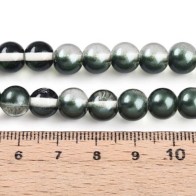 Baking Paint Transparent Glass Beads X1-DGLA-N011-8mm-07-1