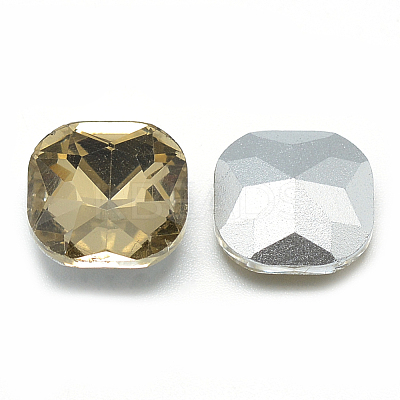 Pointed Back Glass Rhinestone Cabochons RGLA-T032-10x10mm-08-1