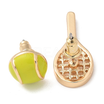 Brass Micro Pave Cubic Zirconia Stud Earrings EJEW-Z080-03G-01-1