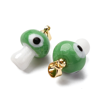 Handmade Lampwork Pendants LAMP-S069-06G-08-1