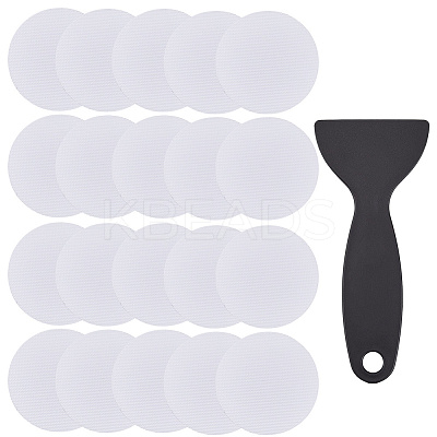 Flat Round PEVA Bathtub Non-Slip Stickers AJEW-CN0003-85A-1