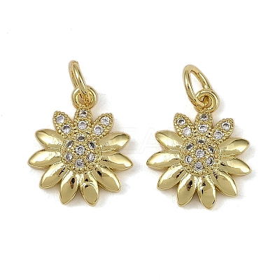 Brass Micro Pave Cubic Zirconia Pendants KK-I358-063G-A-1
