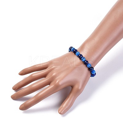Natural Lapis Lazuli(Dyed) Stretch Bracelets BJEW-JB04506-04-1