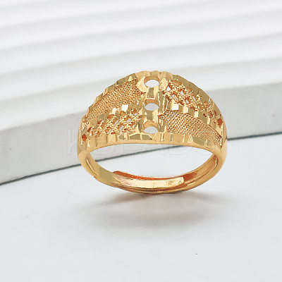 Adjustable Vintage Brass Open Cuff Rings for Women TS0392-1-1