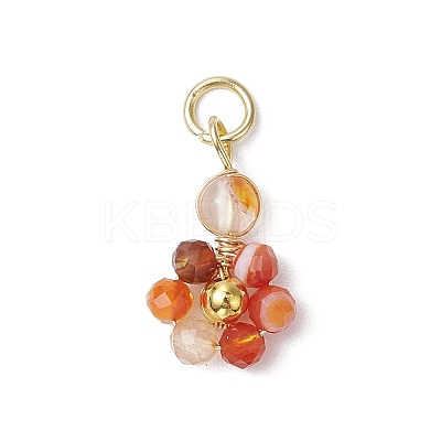 10Pcs 10 Styles Copper Wired Gemstone Pendants PALLOY-JF02922-1