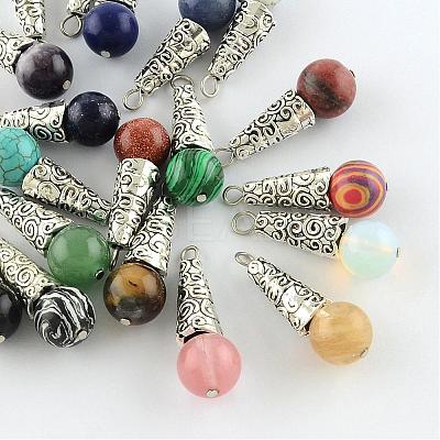 Natural & Synthetic Mixed Stone Pendants G-Q459-01-1