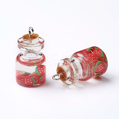 Imitation Food Resin Pendants RESI-CJC0001-49E-1