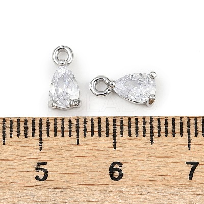 Brass Micro Pave Cubic Zirconia Pendants KK-K374-07P-03-1