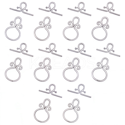 10Pcs 304 Stainless Steel Toggle Clasps STAS-BBC0008-32P-1