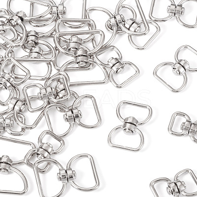 25Pcs 5 Styles Zinc Alloy Swivel Clasps FIND-TA0008-31-1