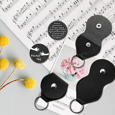 2Pcs 2 Style PU Leather Guitar Clip AJEW-CN0001-21P-1