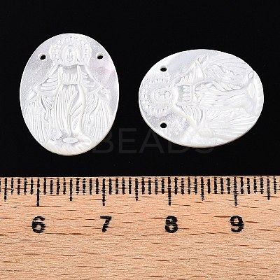 Natural White Shell Mother of Pearl Shell Pendants SSHEL-S264-010-1