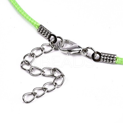 Waxed Cotton Cord Necklace Making MAK-S034-006-1
