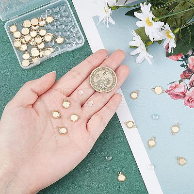 DIY Flat Round Link Connector Making Kits DIY-UN0002-91-1