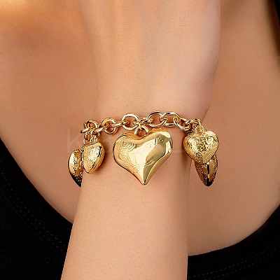 Alloy Charm Bracelets BJEW-S180-01G-1