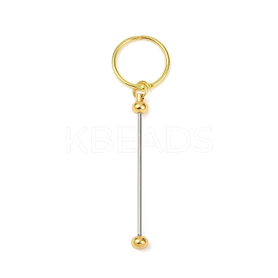 Iron Bar Beadable Keychain Clasps AJEW-R004-02G-1