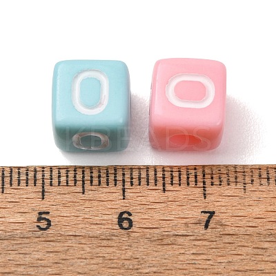 Opaque Acrylic European Beads AC-CBA7A73-01O-1