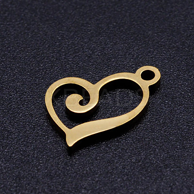 201 Stainless Steel Open Heart Charms STAS-Q201-JN320-2-1
