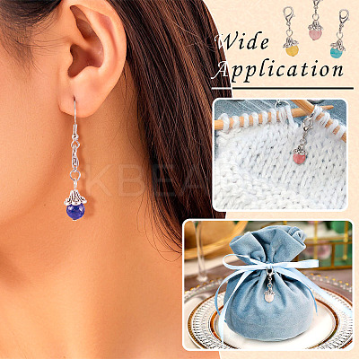 42Pcs 7 Style Gemstone Pendant Decorations HJEW-TA0001-20-1