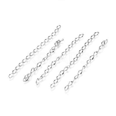 Non-Tarnish 304 Stainless Steel Chain Extender X-STAS-I147-01P-1