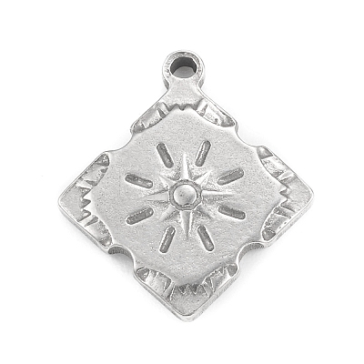 Tarnish Resistant 304 Stainless Steel Pendant Rhinestone Settings STAS-F287-52P-1