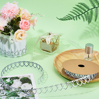 Polyester Heart Ribbon DIY-WH20048-086E-1