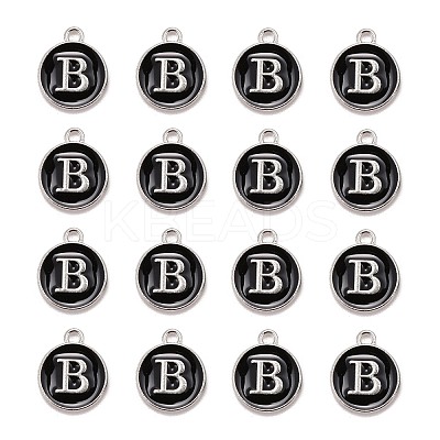 Platinum Plated Alloy Charms LS-ENAM-S118-02B-P-1