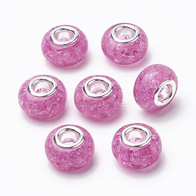 Crackle Resin European Beads RPDL-S012-B06-1
