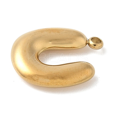 304 Stainless Steel Initial Pendants STAS-S186-12U-G-1