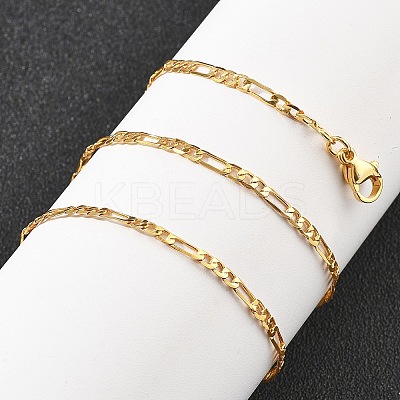 Brass Figaro Chains Necklaces for Women NJEW-D302-29G-1
