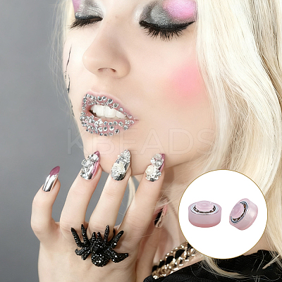 60Pcs 3 Colors Iron & PE 3D Nail Art Rotary Bearing for Nail Art Designs MRMJ-FH0001-59-1