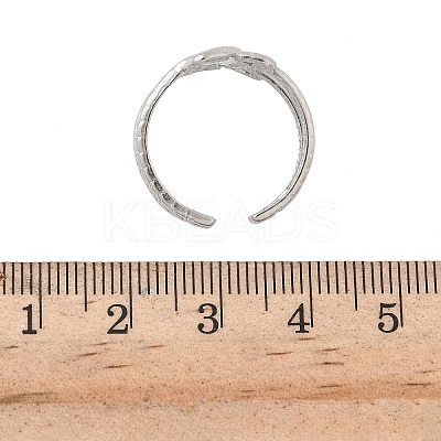 304 Stainless Steel Open Cuff Rings for Women RJEW-A079-07A-P-1