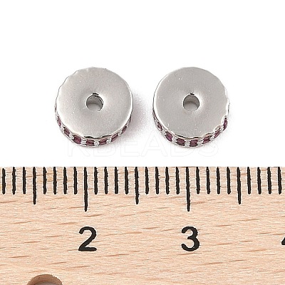 Rack Plating Brass Micro Pave Cubic Zirconia Beads KK-F879-14P-1