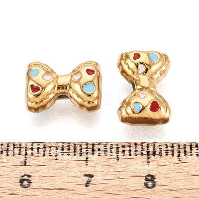 Ion Plating(IP) 304 Stainless Steel Enamel Beads STAS-N114-23A-G-1