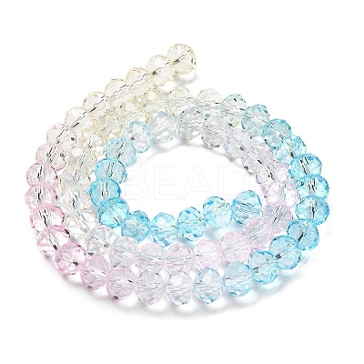 Transparent Painted Glass Beads Strands LS-DGLA-A034-T6mm-A21-1