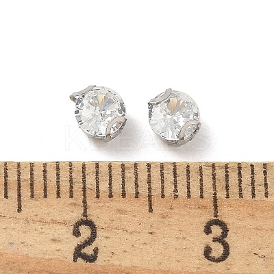 Round Stainless Steel Prong Settings STAS-M104-01H-1