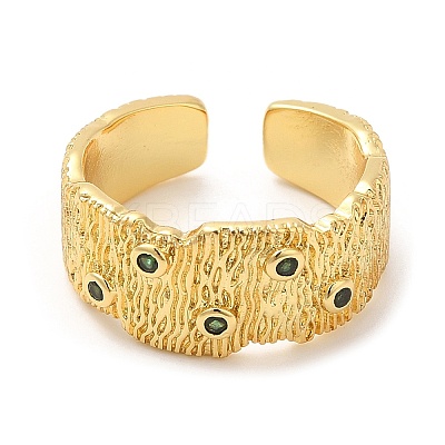 Rack Plating Brass Cuff Rings RJEW-D008-18G-1