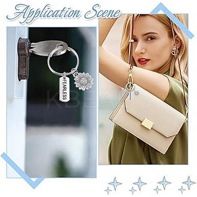 Tibetan Style Alloy Keychains KEYC-HY00013-1