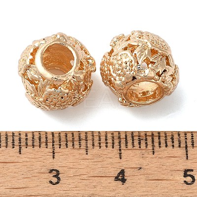 Rack Plating Alloy European Beads PALLOY-S189-04G-1
