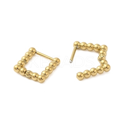 304 Stainless Steel Hollow Square Hoop Earrings for Women EJEW-U020-10G-1