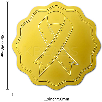 Plastic Self Adhesive Gold Foil Embossed Stickers DIY-WH0211-172-1