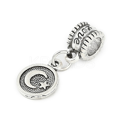 Rack Plating Brass European Dangle Charms LS-KK-R200-14AS-1