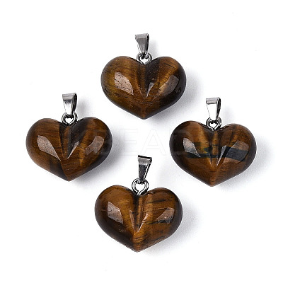 Natural Tiger Eye Chunky Pendants G-T143-19J-1