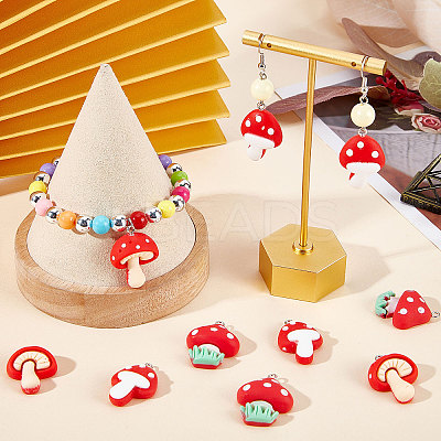 30Pcs 3 Styles Opaque Resin Pendants RESI-SC0002-39-1