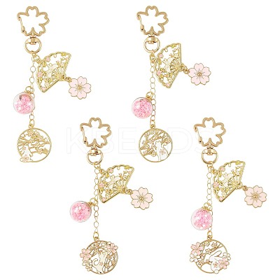 Alloy Enamel Pendant Keychains HJEW-FS00052-01-1